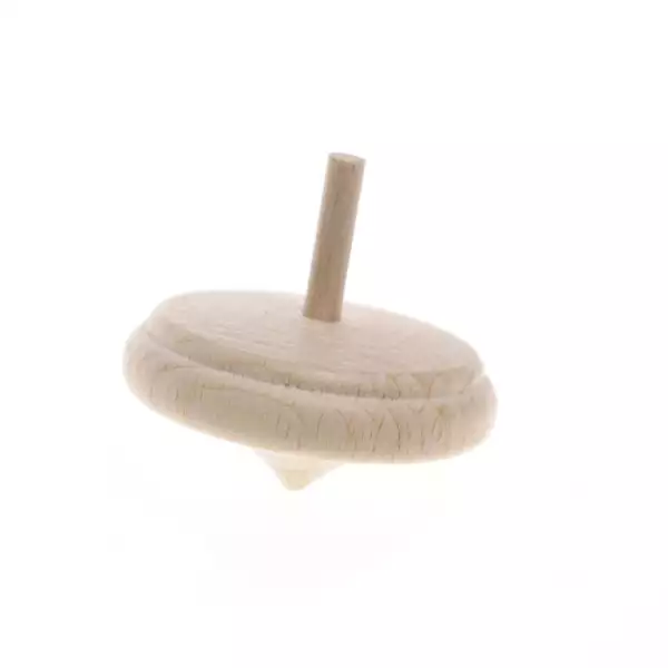 Houten tol in ajuinvorm D 50 mm H 42 mm