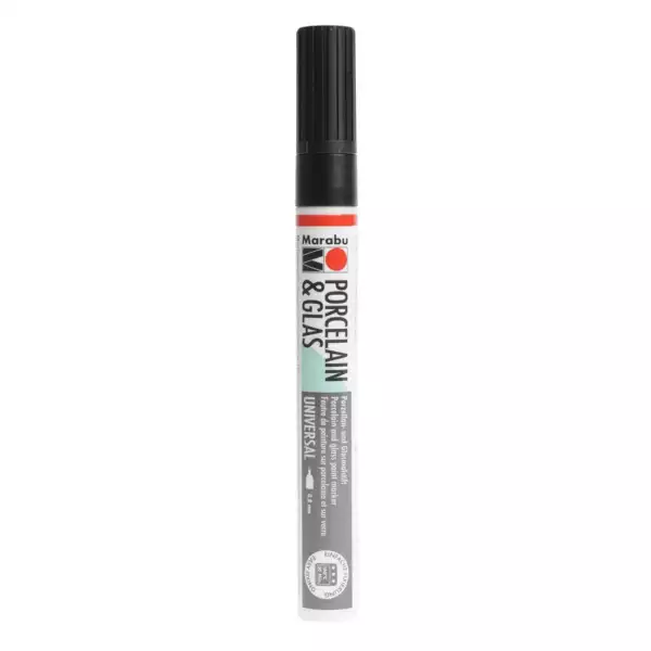 Marabu porselein- en glasstift 0,8 mm zwart