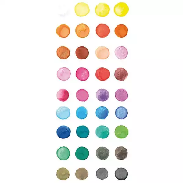Waterverfset 36 kleuren + penseel